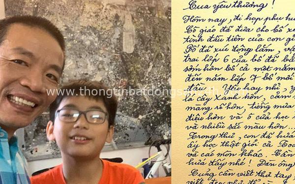 Thư tay "xịn xò" của nhạc sĩ Nguyễn Vĩnh Tiến gửi con trai với nét chữ đẹp gây thương nhớ, đọc nội dung còn khiến người ta trầm trồ hơn 1