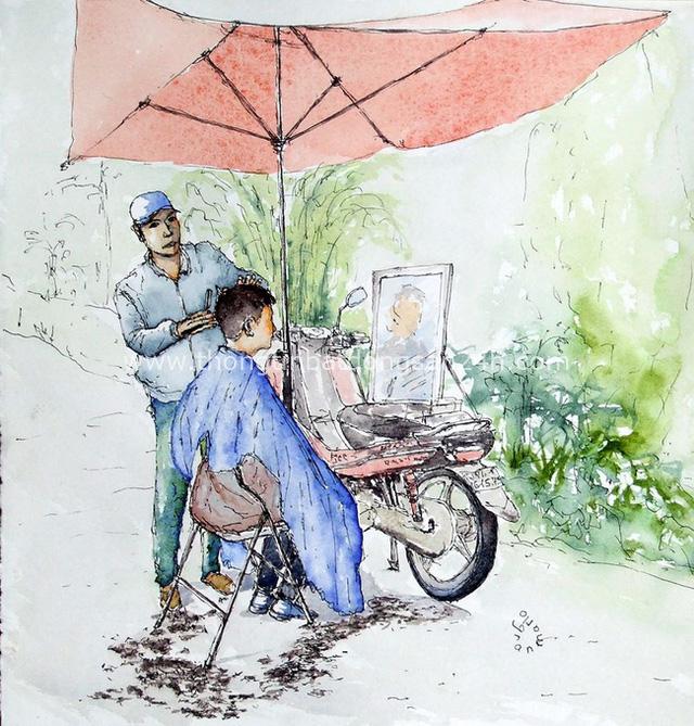  Bộ tranh đẹp quá Việt Nam ơi được vẽ bởi họa sĩ người Pháp, cộng đồng mạng quốc tế thích thú ngắm nhìn một nơi bình dị, an yên nhưng rất tươi đẹp - Ảnh 2.
